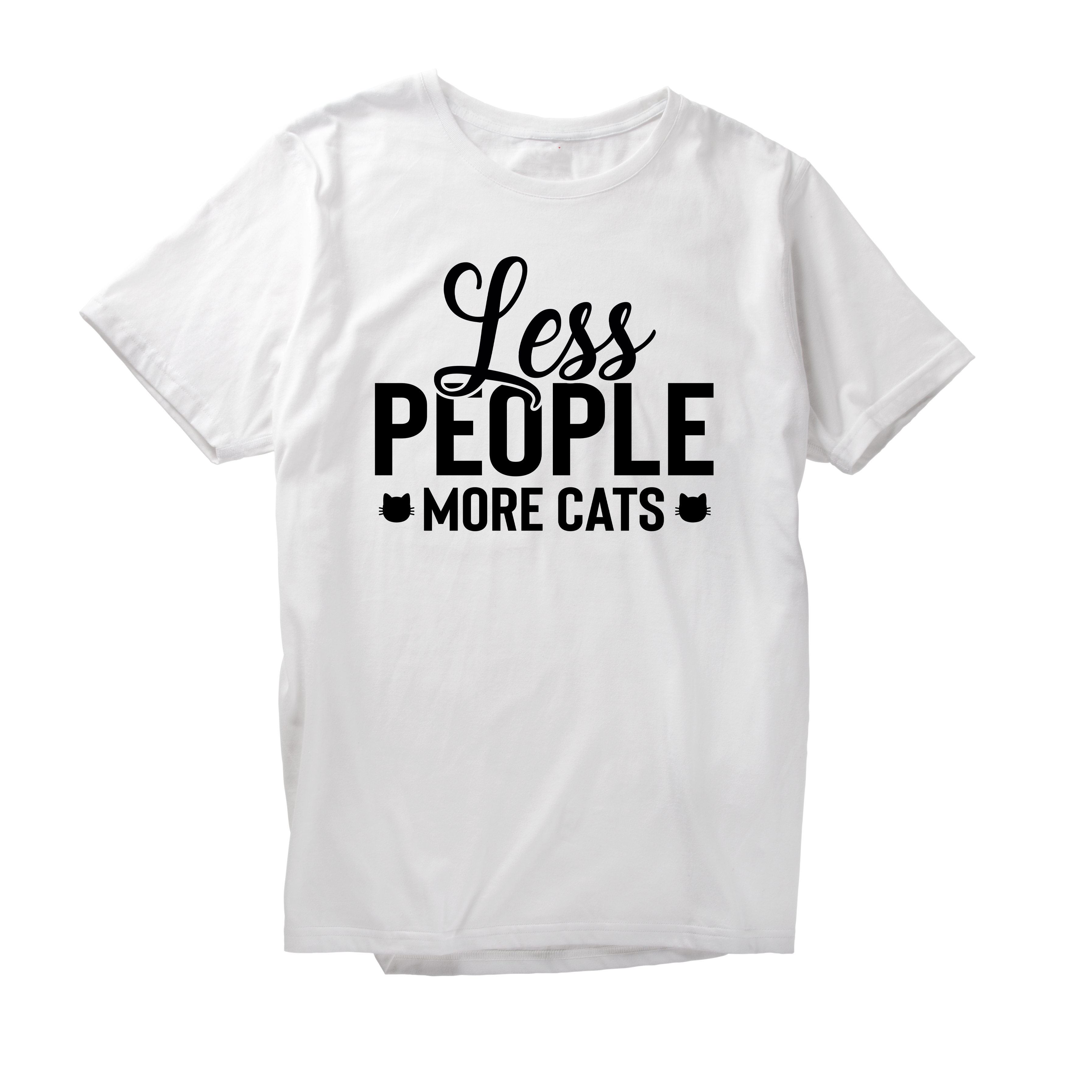 Alfaq Less People More Cats T-Shirt